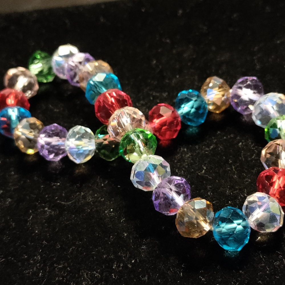 NEW Multicolor Crystal Beaded Bracelet